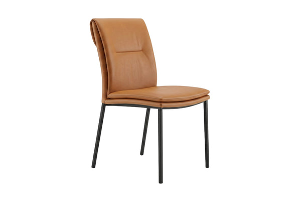 Chaise de salle à manger en cuir vegan Carmen Large de Calligaris